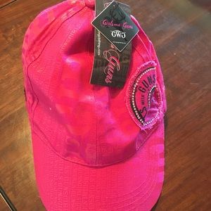 NWT pink girls with guns ballcap